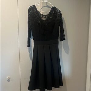 Miusol Black Lace Long Sleeve Dress